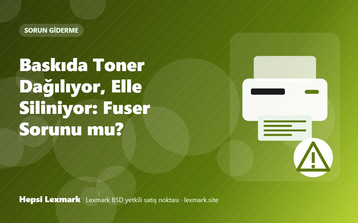 Baskıda Toner Dağılıyor, Elle Siliniyor: Fuser Sorunu mu?