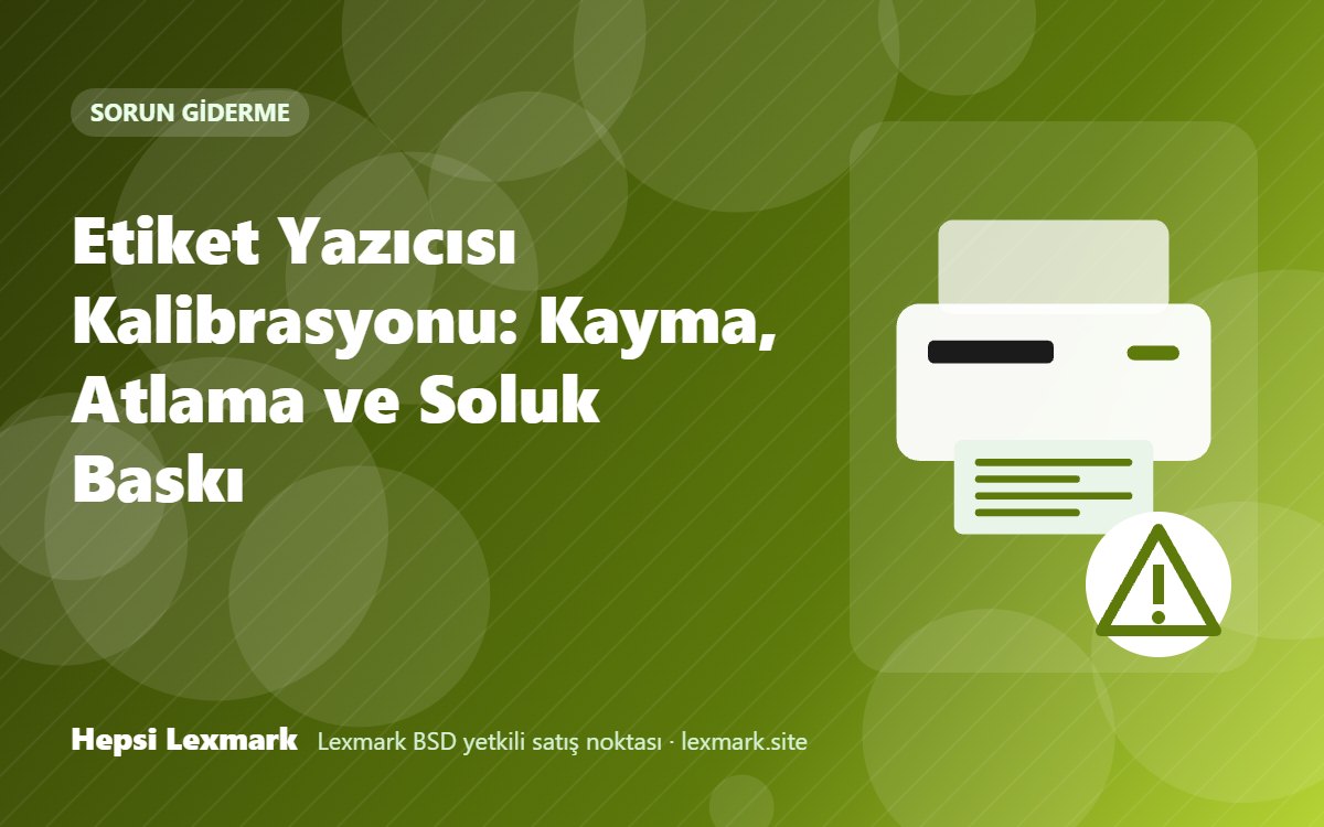 Etiket Yazıcısı Kalibrasyonu: Kayma, Atlama ve Soluk Baskı