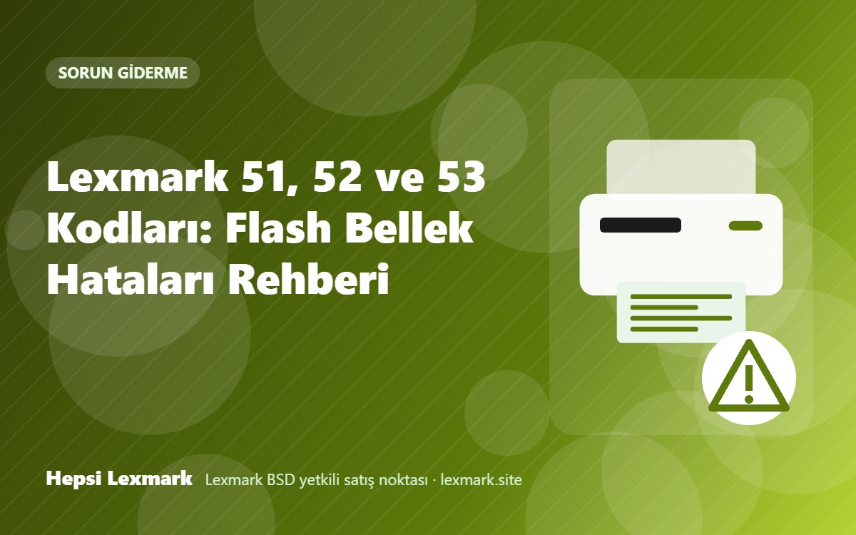 Lexmark 51, 52 ve 53 Kodları: Flash Bellek Hataları Rehberi