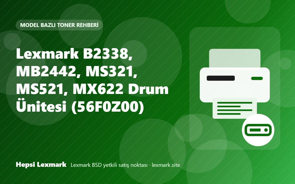 Lexmark B2338, MB2442, MS321, MS521, MX622 Drum Ünitesi (56F0Z00)