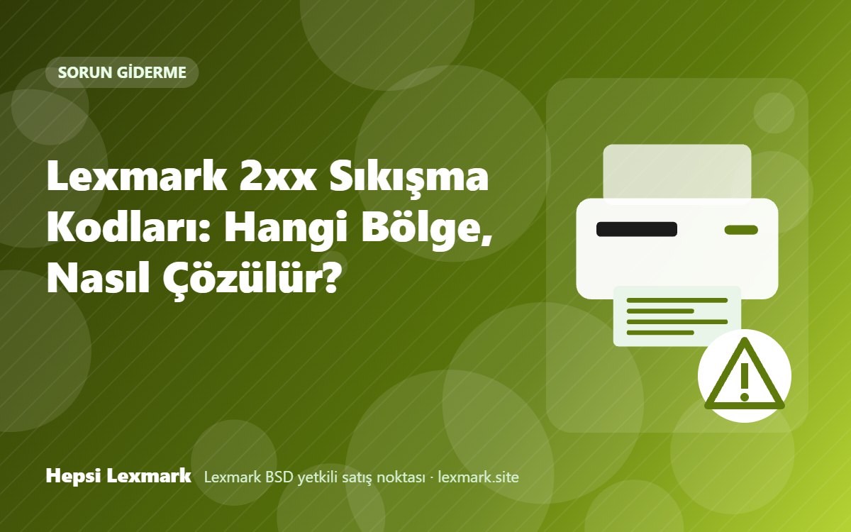 Lexmark 2xx Sıkışma Kodları: Hangi Bölge, Nasıl Çözülür?