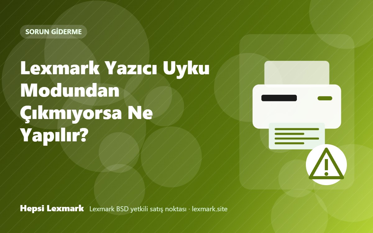 Lexmark Yazıcı Uyku Modundan Çıkmıyorsa Ne Yapılır?